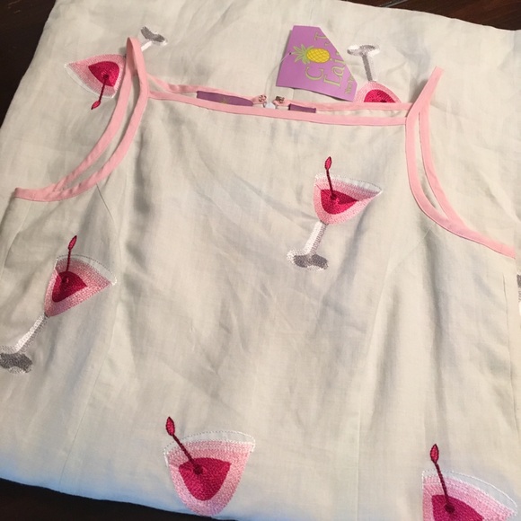 CJ Laing Linen Martini Print Dress - Picture 8 of 8